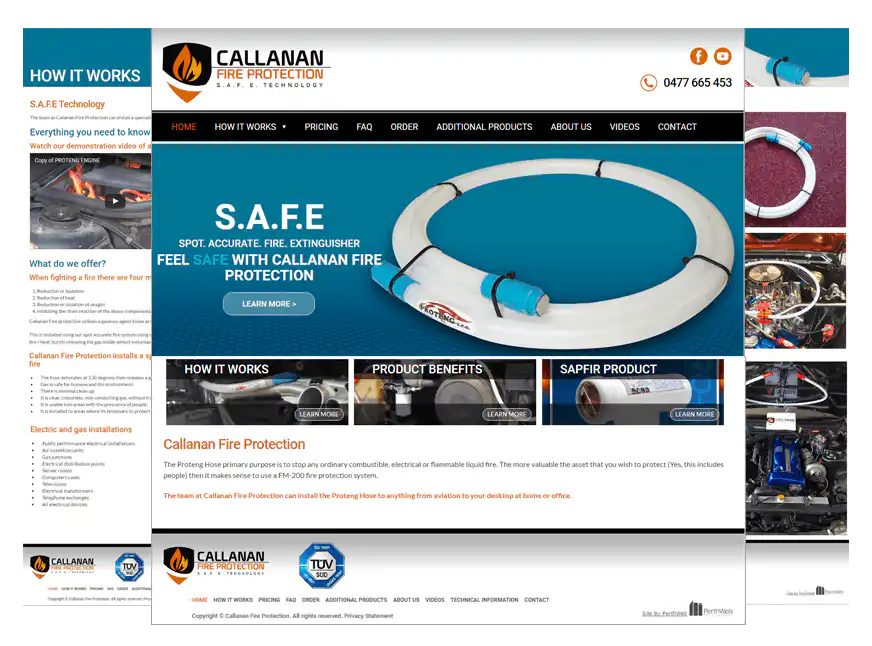Callanan Fire Protection web design Perth