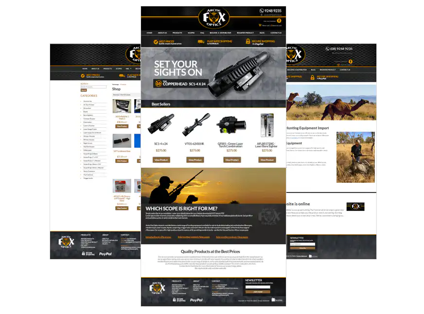 Arctic Fox Optics web design Perth