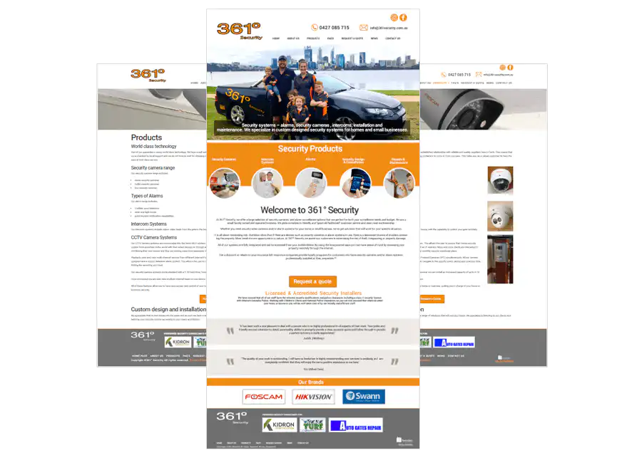 361 Security web design Perth