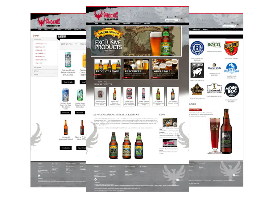 Phoenix Beers web design Perth