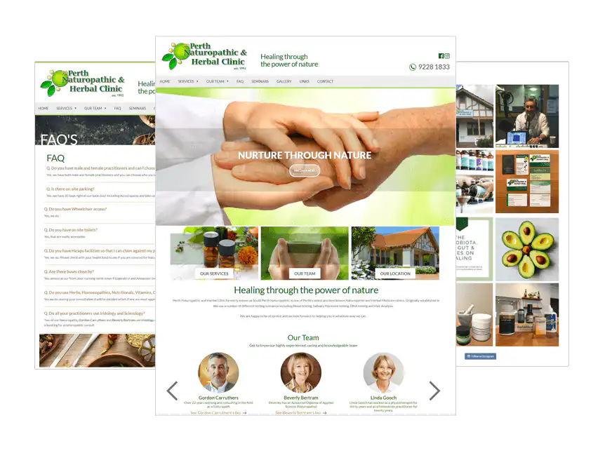 Perth Naturopathic and Herbal Clinic web design Perth