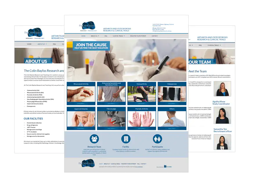 The Colin Bayliss Research & Teaching Unit web design Perth