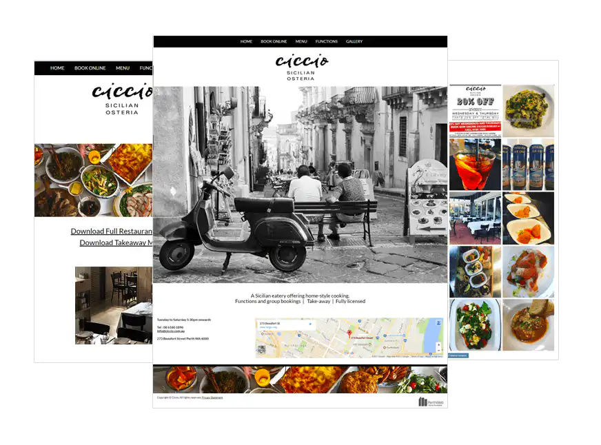 Ciccio web design Perth