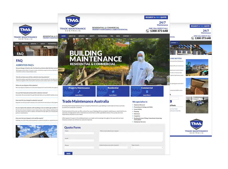 Trade Maintenance Australia web design Perth