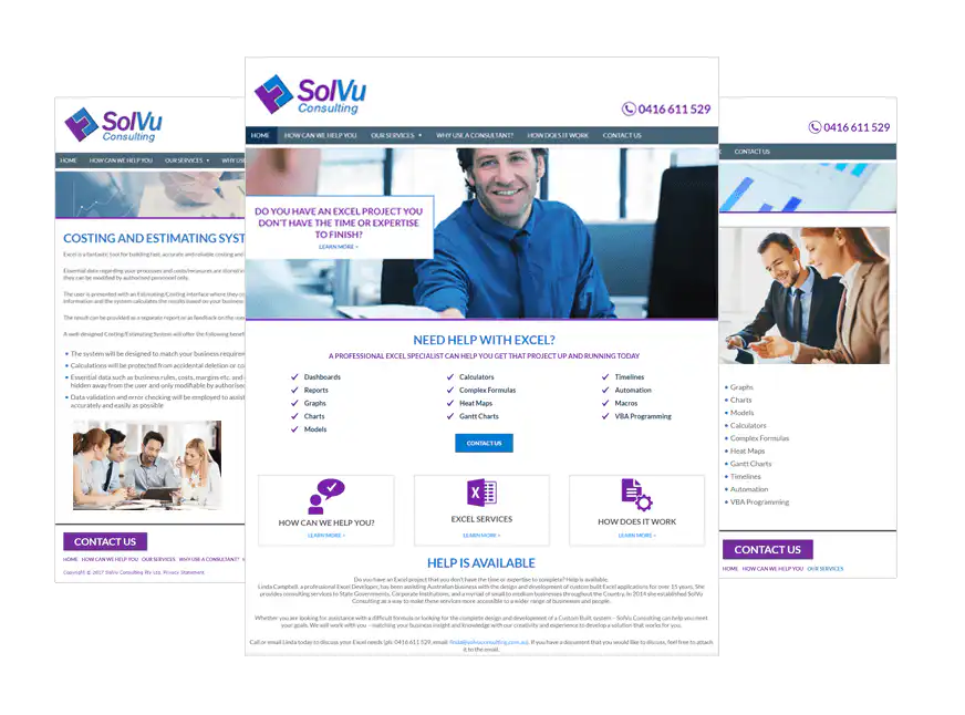 Solvu Consulting web design Perth