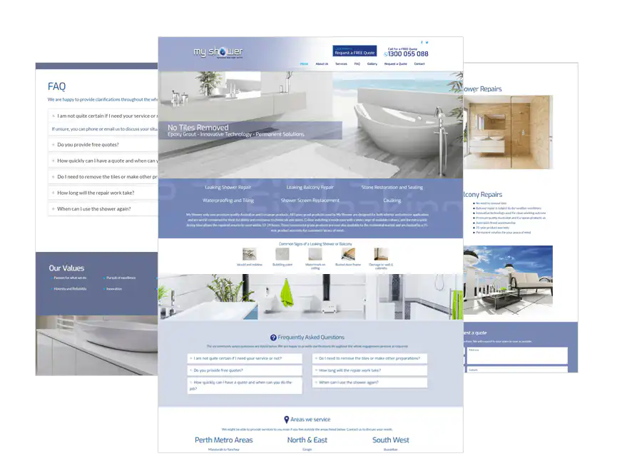 My Shower web design Perth