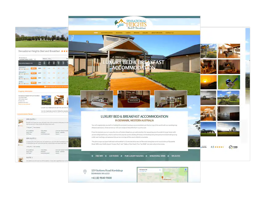 Sensational Heights B&B web design Perth