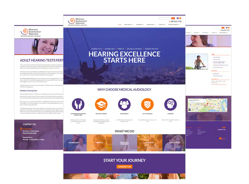 Medical Audiology Services web design Perth