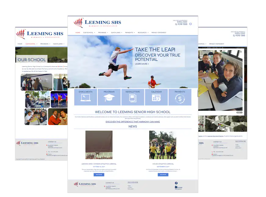 Leeming Senior High School web design Perth