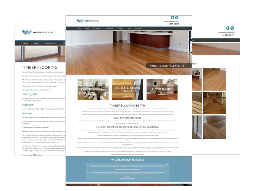 Westech Flooring web design Perth