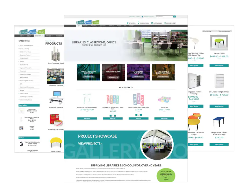 WA Library Supplies web design Perth