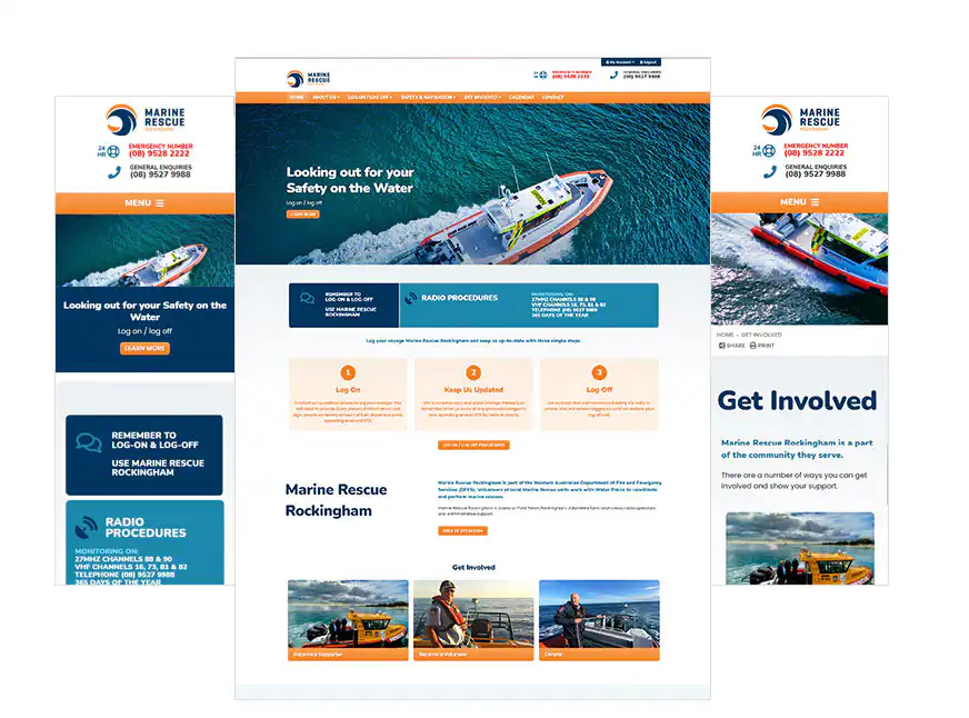 Marine Rescue web design Perth
