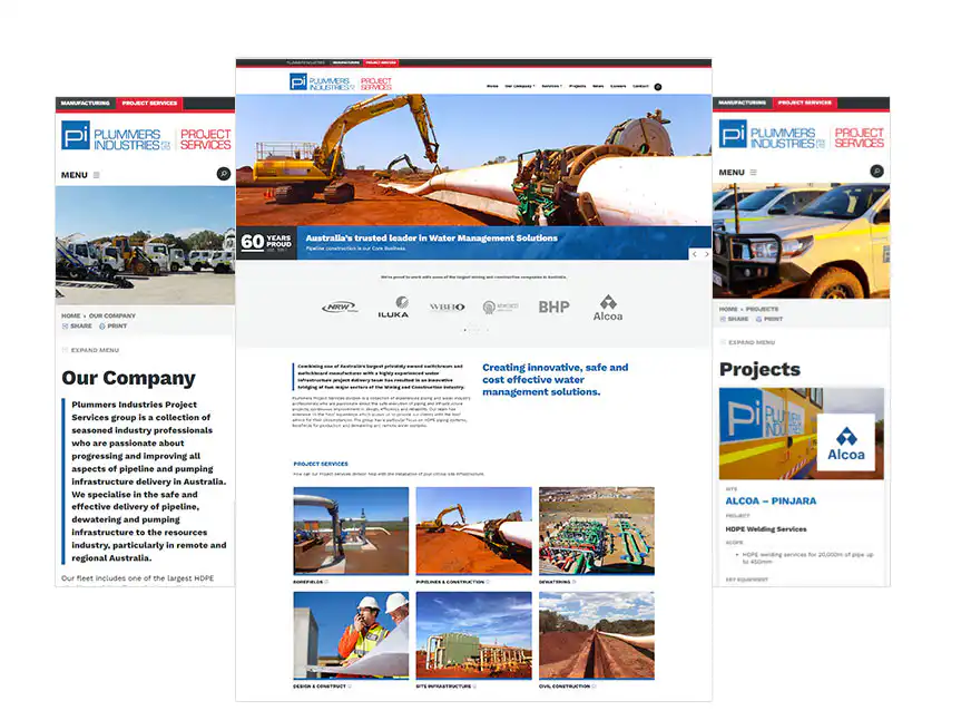 Plummers web design Perth