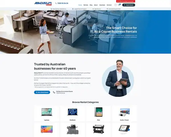 Abacus Rent IT website design