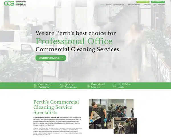 Commercial Cleaning Services WA web design perth