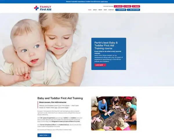 Family First Aid website design