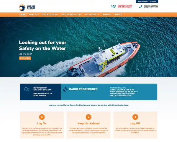 Marine Rescue Rockingham Perth website design