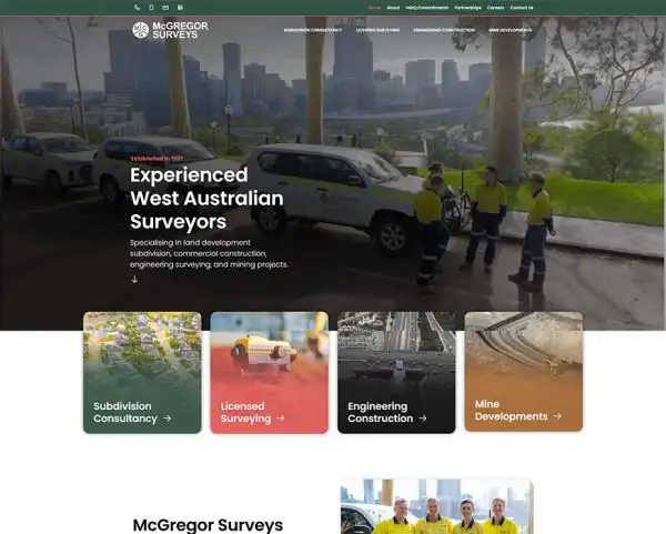 McGregor Surveys website design