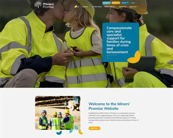 Miners Promise website design