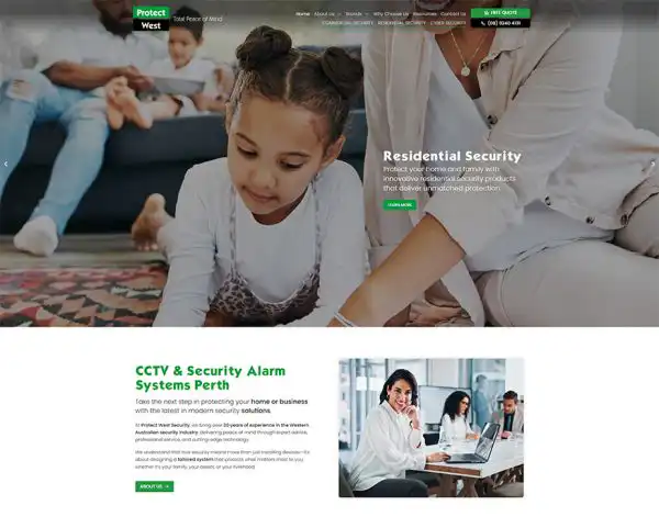 Protect West Security website design