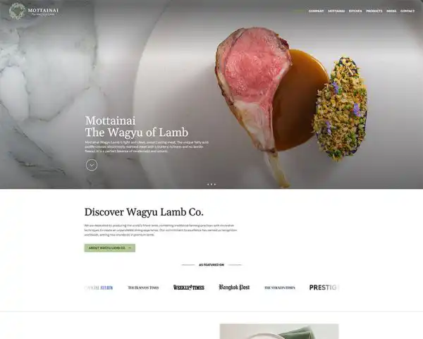 Wagyu Lamb Company web design Perth