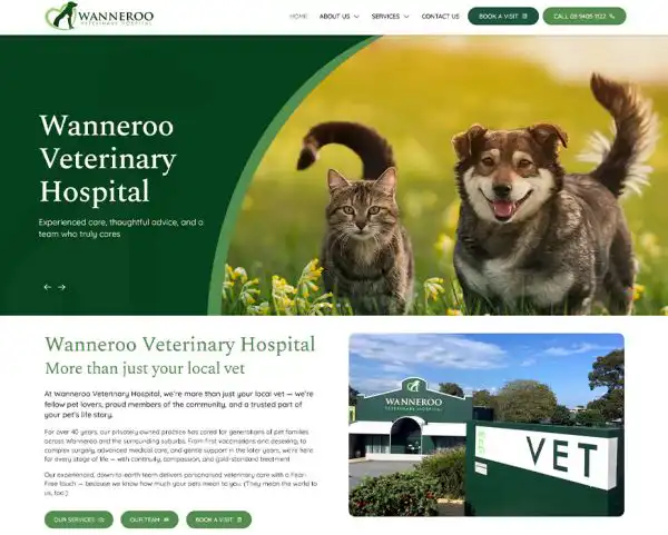 Wanneroo Vet Perth website design