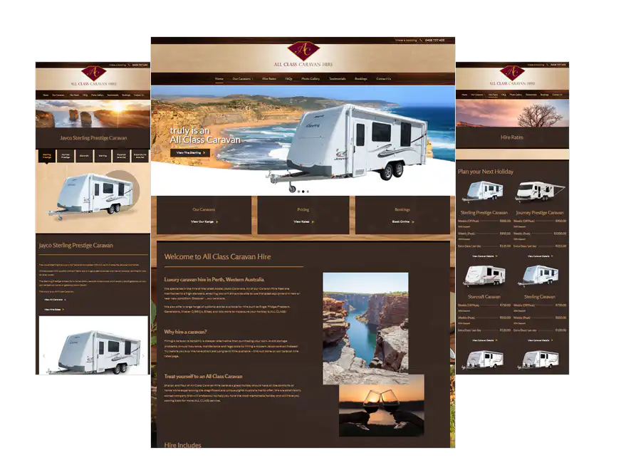 All Class Caravan web design Perth