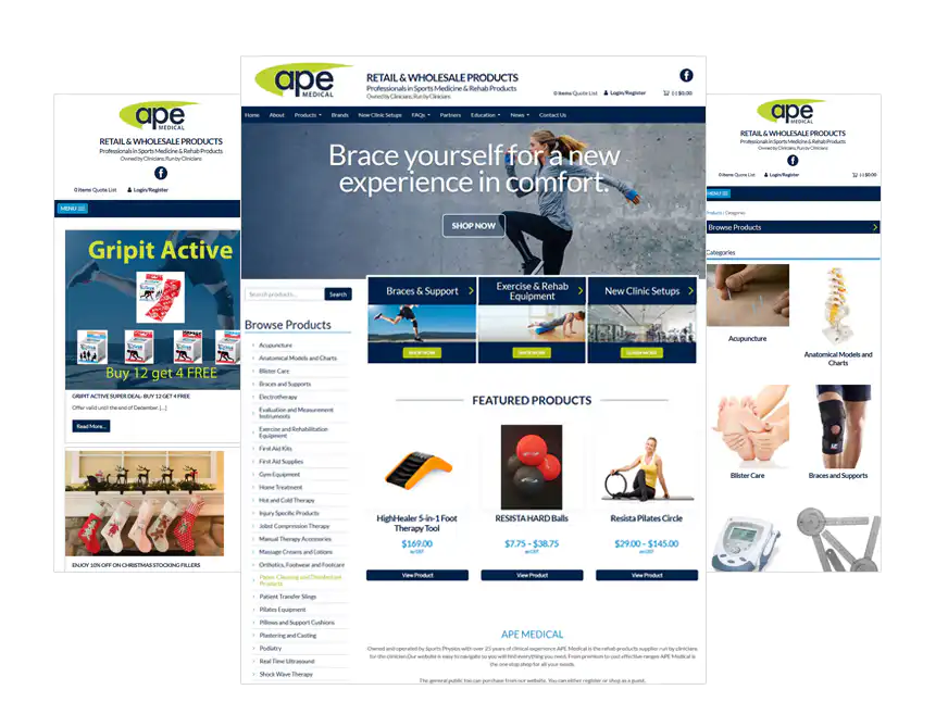 APE Medical web design Perth