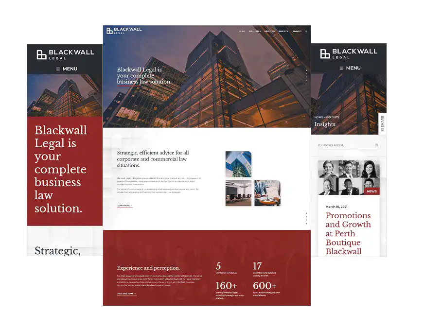 Blackwall Legal web design Perth
