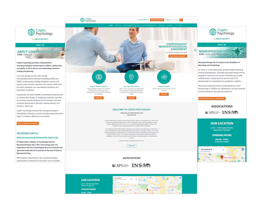 Cogito Psychology web design Perth
