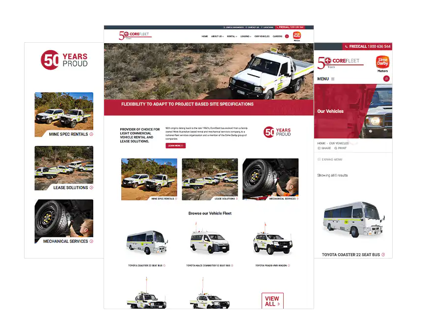 Core Fleet web design Perth
