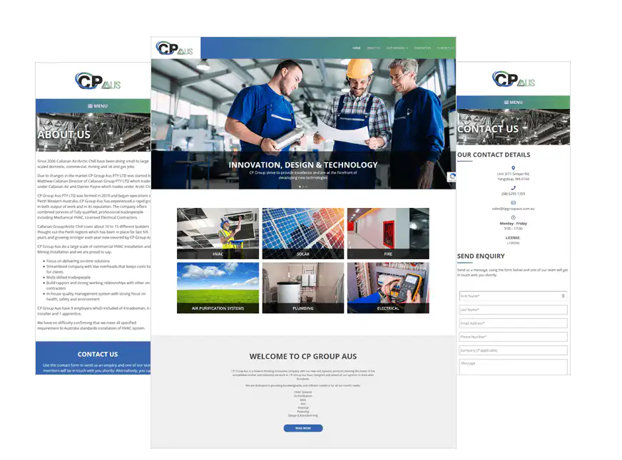 CP Aus Group web design Perth