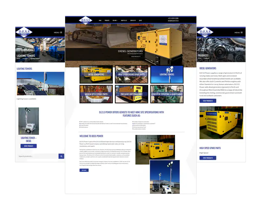 Dess Power web design Perth