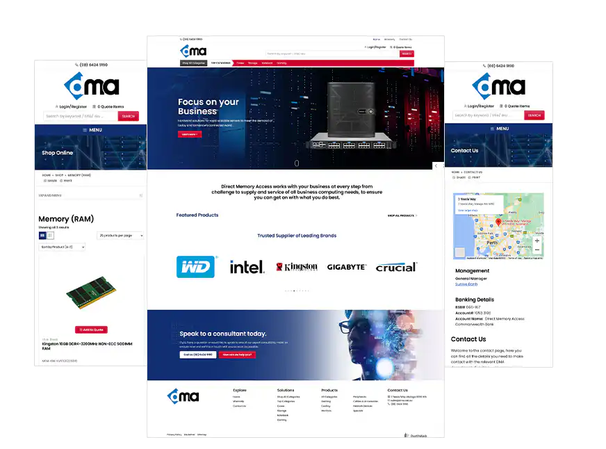 Direct Memory Access web design Perth