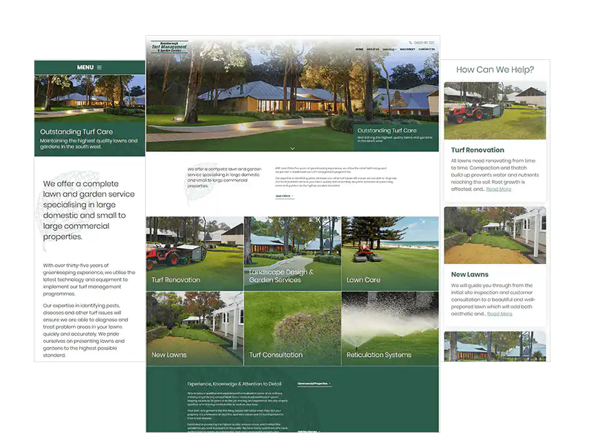 Dunsborough Turf web design Perth