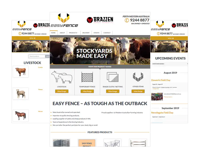 Easy Fence web design Perth