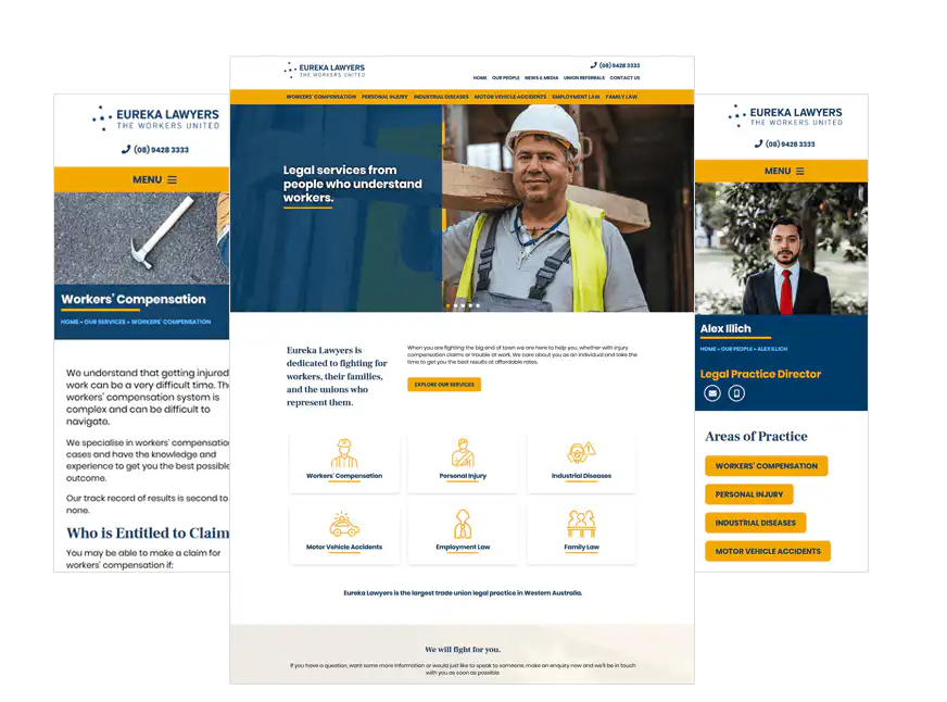 Eureka Lawyers web design Perth