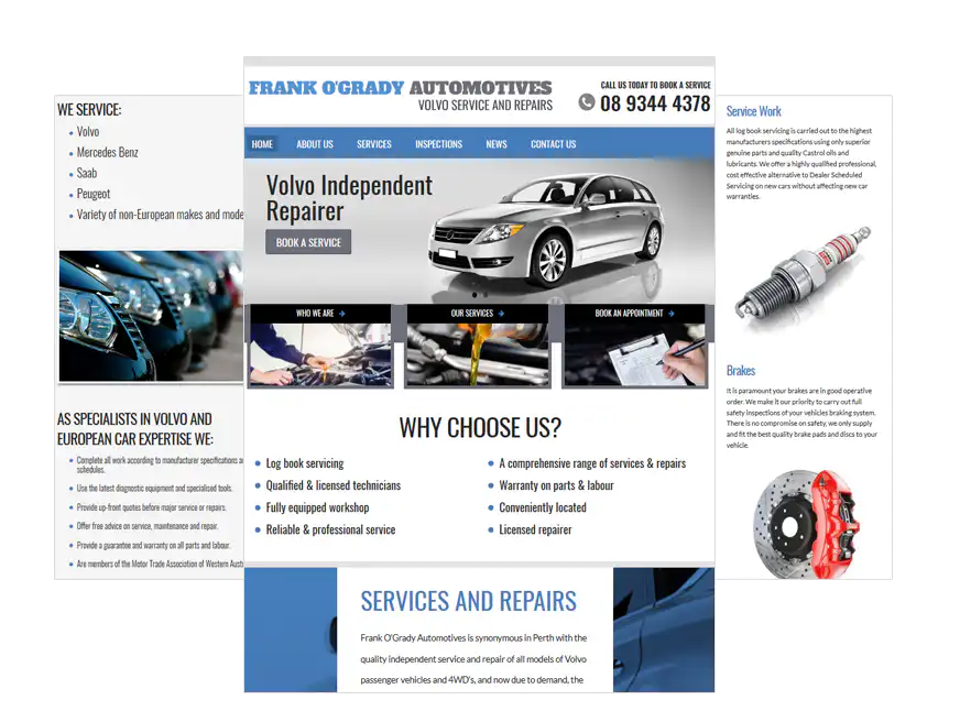 Frank O'Grady web design Perth