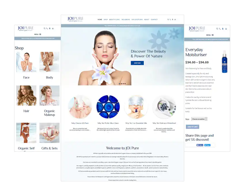 Joi Pure web design Perth