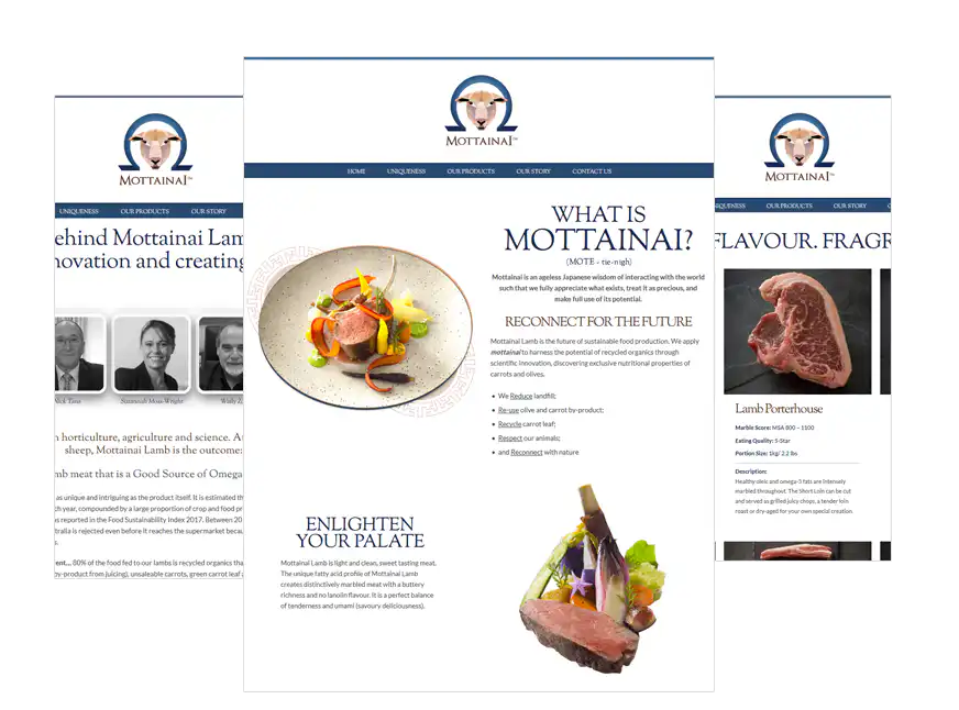 Mottainai Lamb web desing Perth