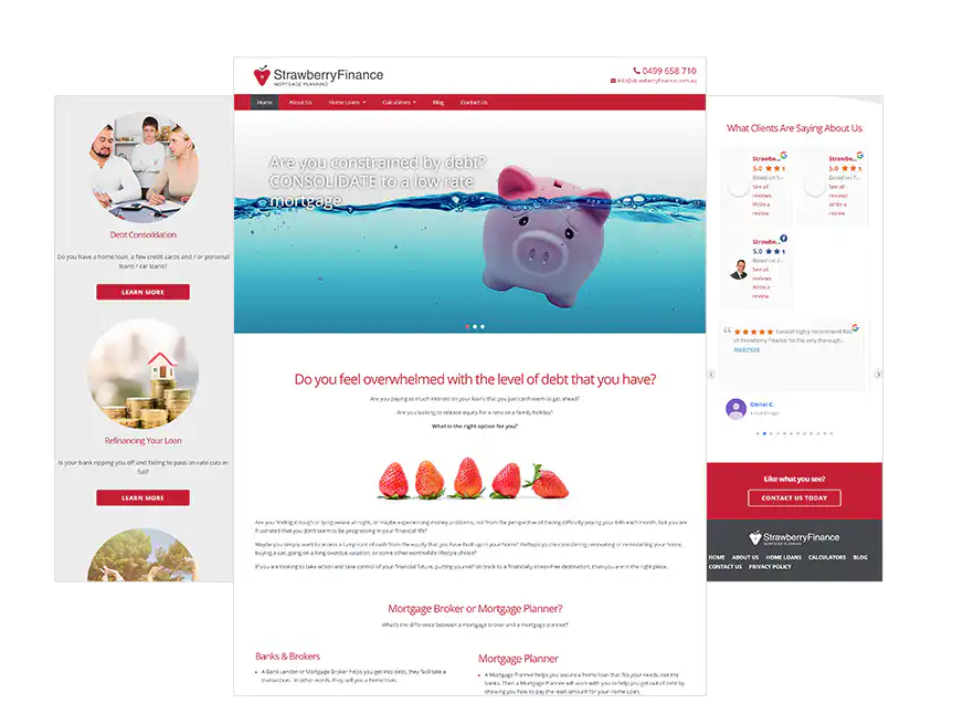 Strawberry Finance web design Perth