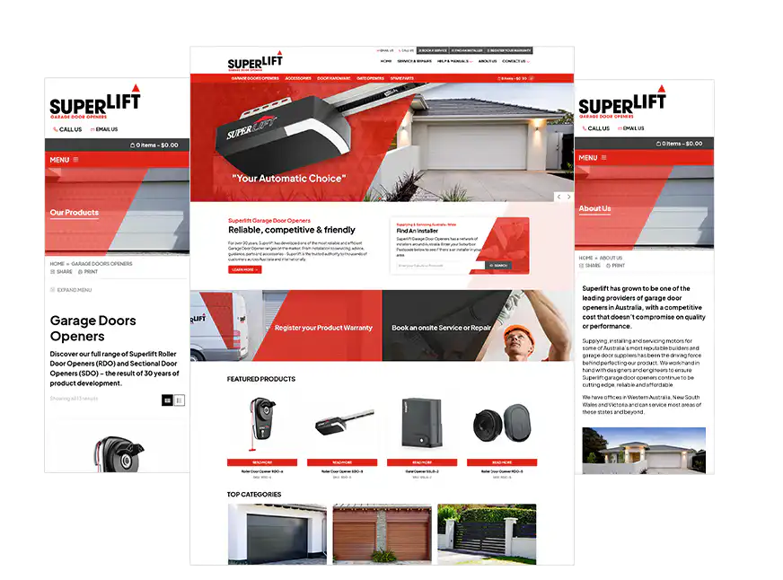 Superlift GDO web design Perth