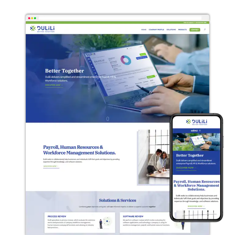 Dulili Solution website design Perth