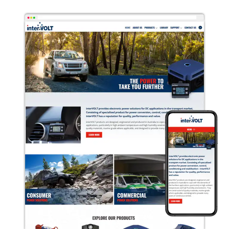 Intervolt website design Perth