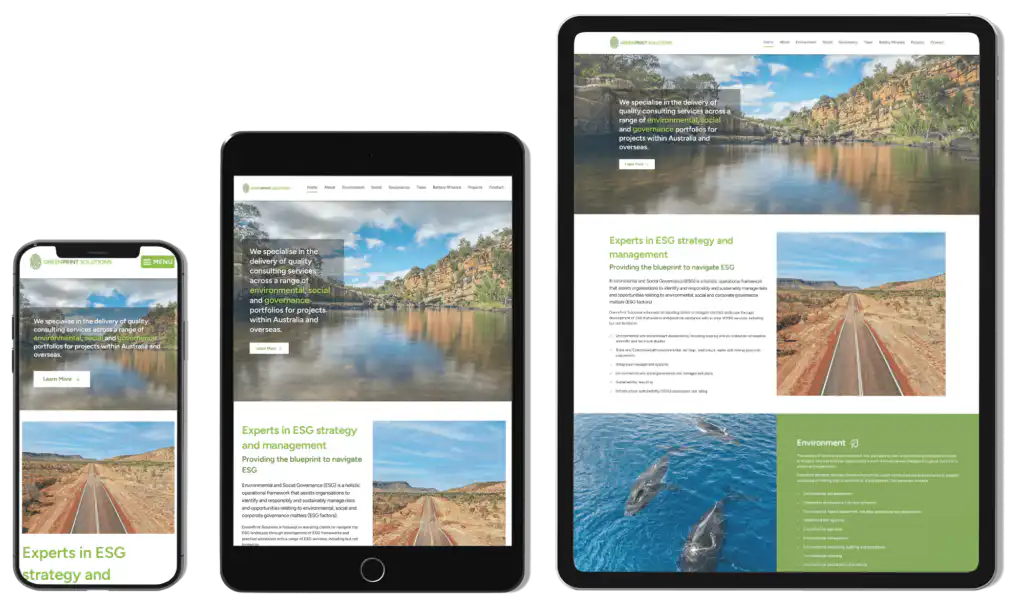 Single page website design Perth