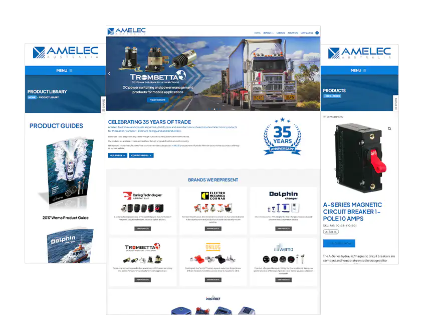 Amelec Australia Perth website design