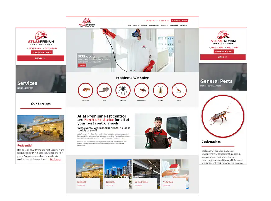 Perth website design Atlas Premium Pest Control