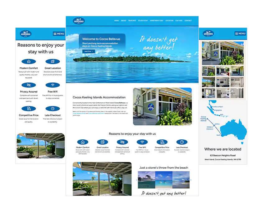 Perth web design Cocos Bellevue