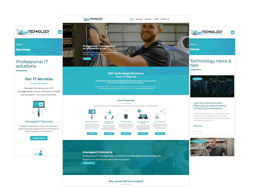 Perth web design DM Technology Solutions