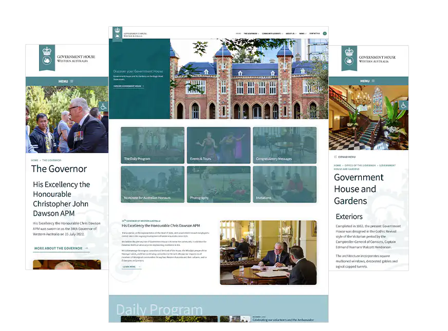 Perth web design Government House Western Australia